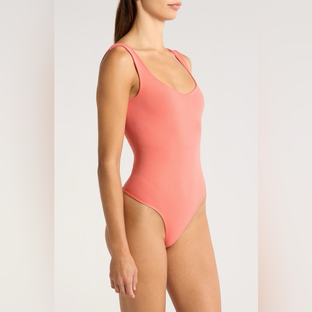 Free People Intimately Women’s Clean Lines Papaya Seamless Bodysuit Sz L NWT